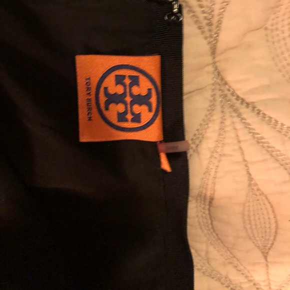 Tory Burch gold pencil skirt NWOT metallic brandy - Picture 7 of 8